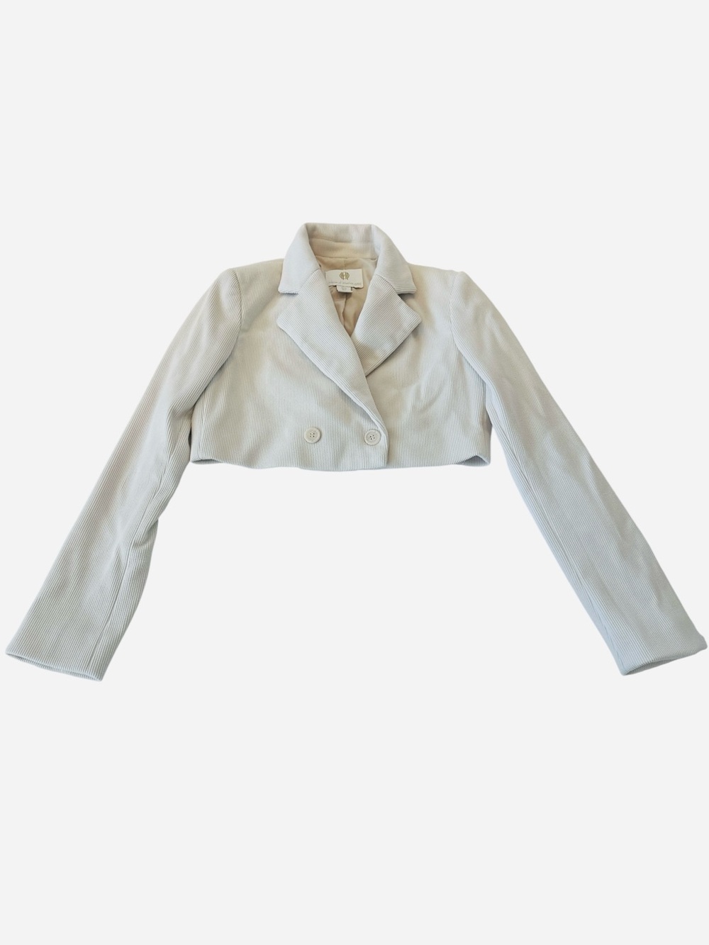 Revolve House of Harlow 1960 Cropped Ribbed Blazer and Mini Skirt Set in Ivory - Picture 5 of 13